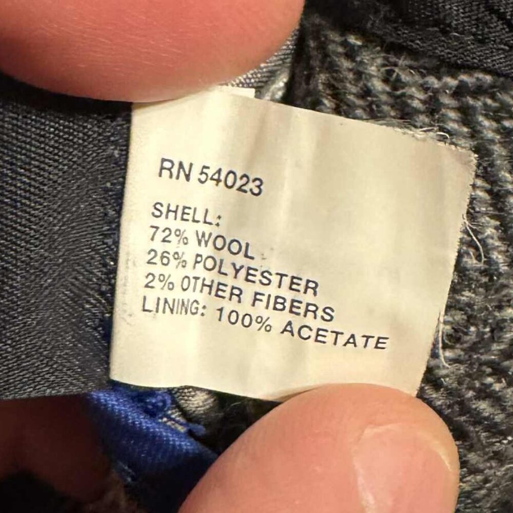 VTG Gap Wool Herringbone dress pants slacks Mens 38X32 Classic Fit Gray - Picture 7 of 11